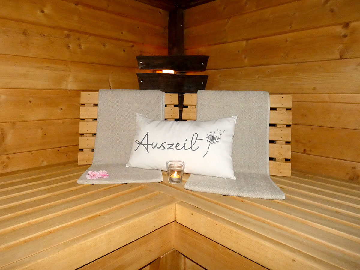 Sauna mit Auszeit Dekoration